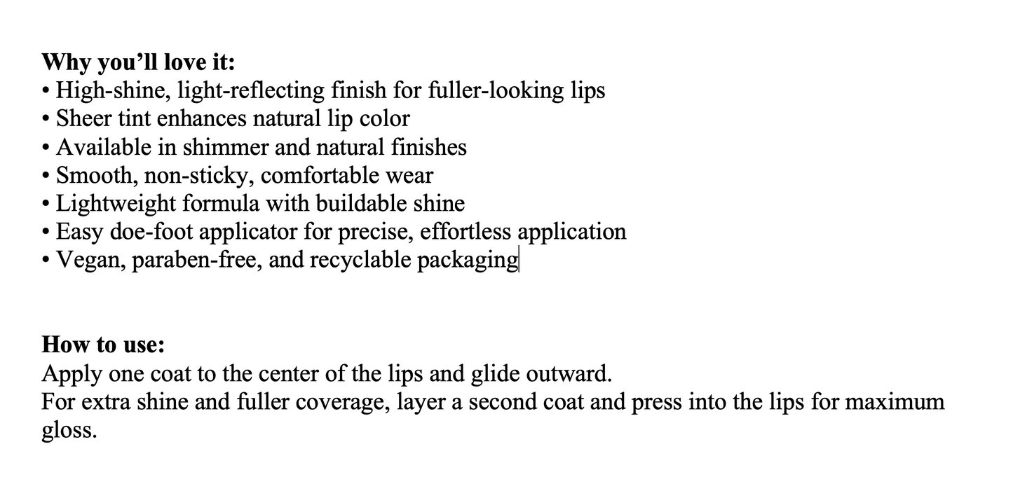 Lip Gloss - Dripping Gold